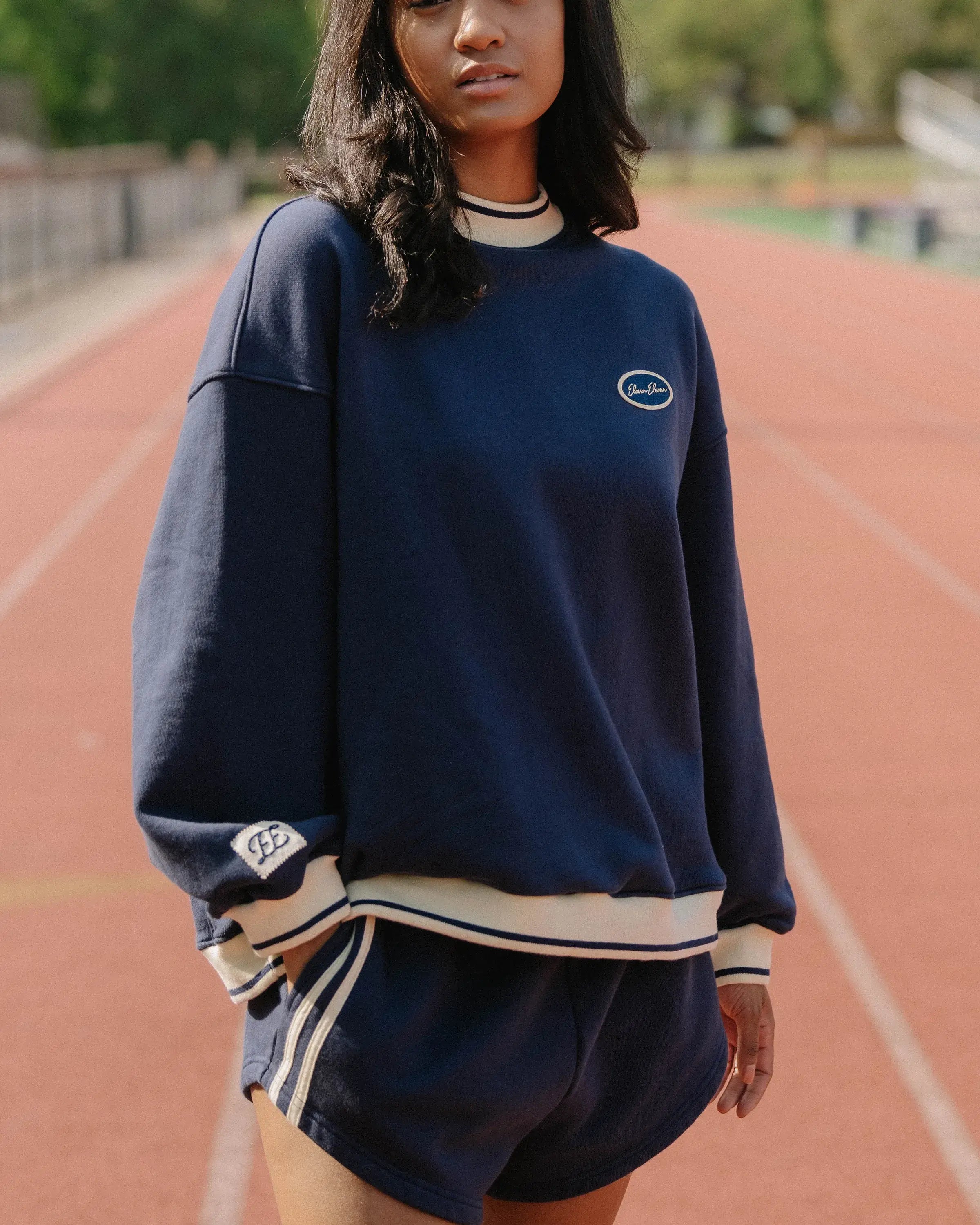 Vintage Mockneck in Navy & Squeeze – Eleven Eleven Vintage Mockneck in Navy & Squeeze – Eleven Eleven