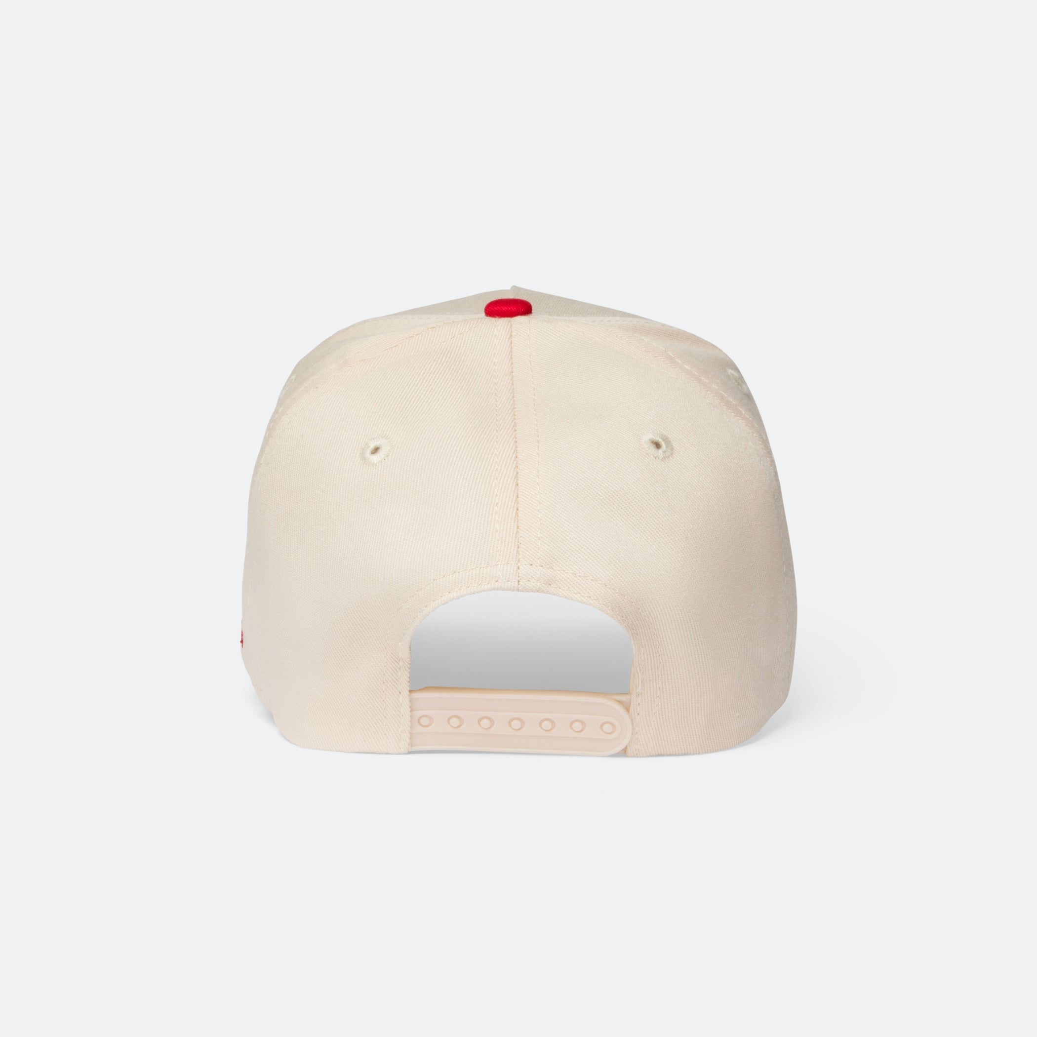 Caviar Cowboy Cap (Beige & Red)