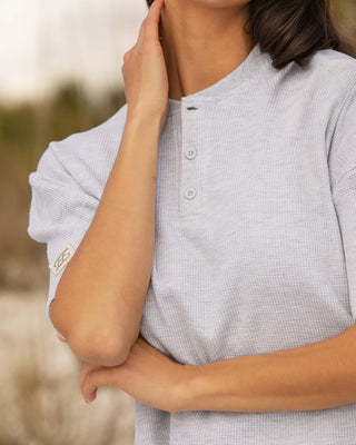 Waffle Henley Top

