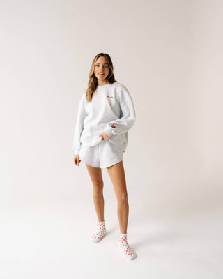 Oversized Crewneck Sweatshirt (Light Ash)

