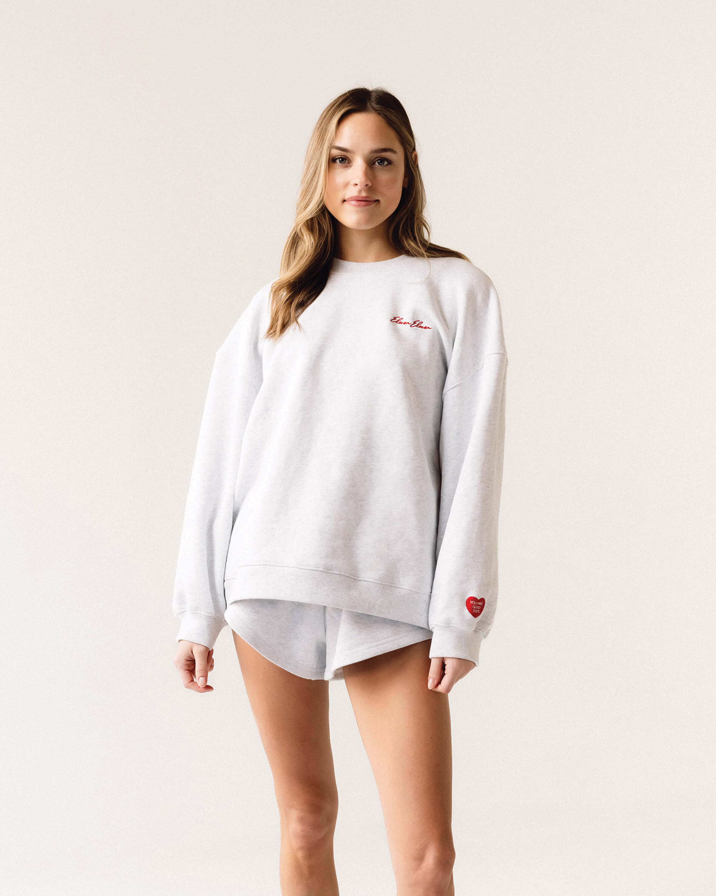 Oversized Crewneck Sweatshirt (Light Ash)