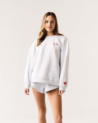 Oversized Crewneck Sweatshirt (Light Ash)
