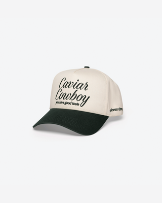 Caviar Cowboy Cap (Beige & Black)

