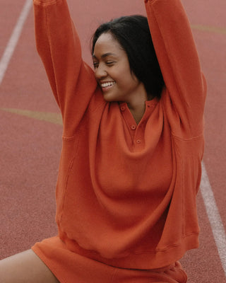 Long Sleeve Waffle Henley
