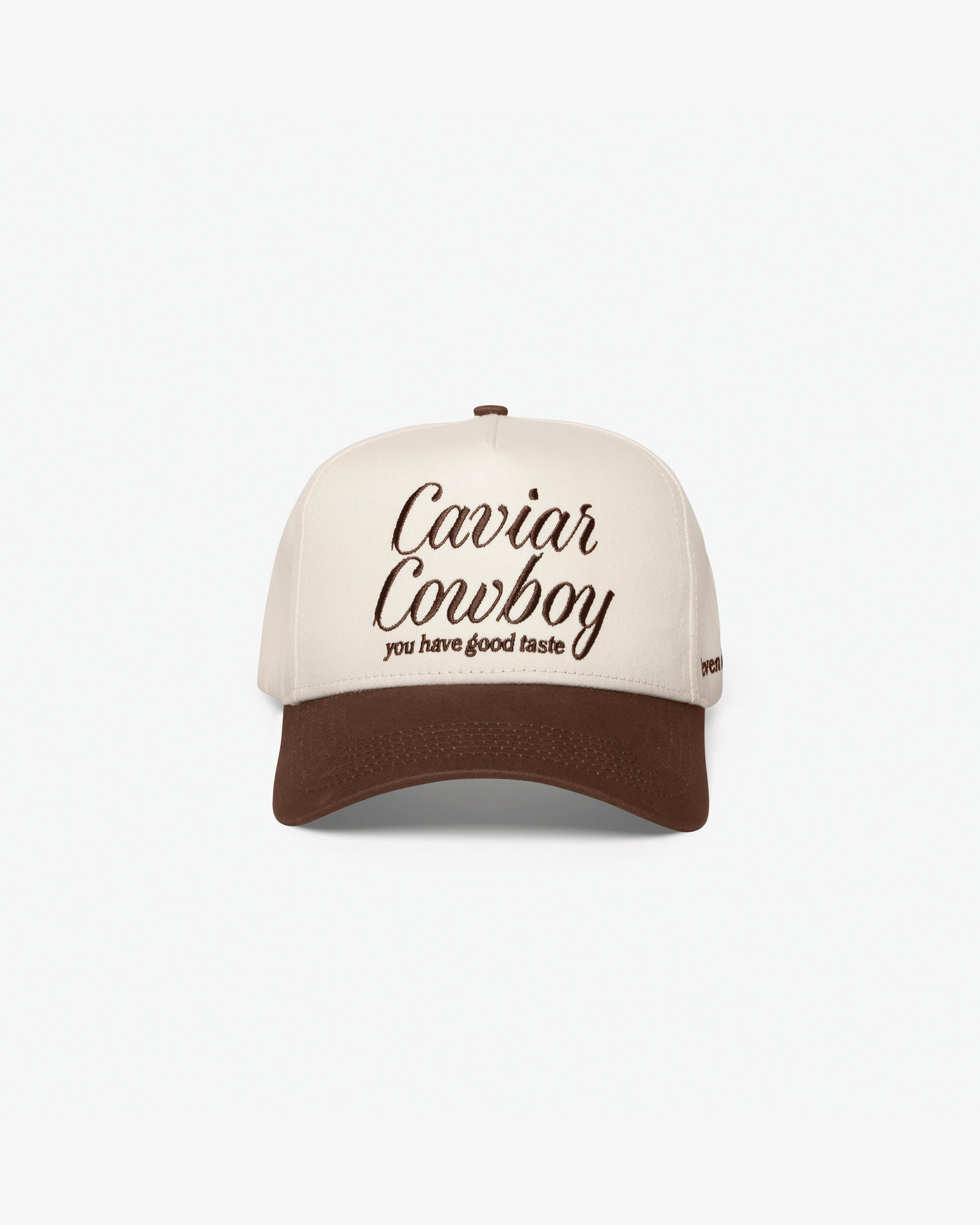 Caviar Cowboy Cap (Beige & Brown)