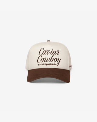 Caviar Cowboy Cap (Beige & Brown)
