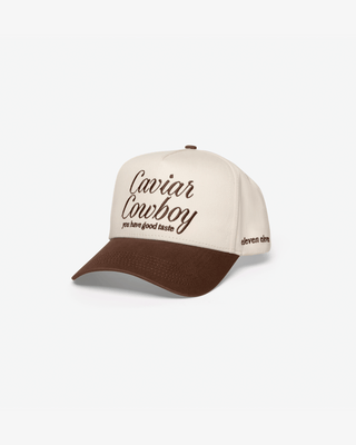 Caviar Cowboy Cap (Beige & Brown)
