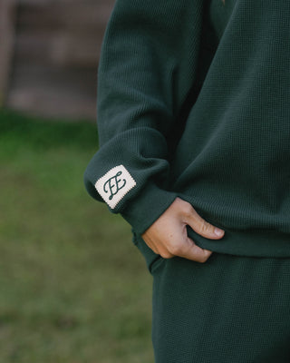 Long Sleeve Waffle Henley
