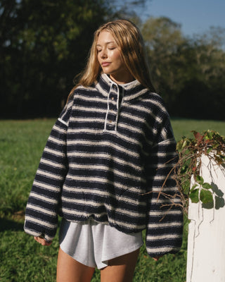 Striped Fleece Pullover
