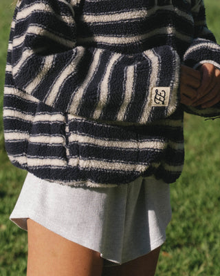 Striped Fleece Pullover
