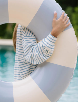 Long Sleeve Striped Henley
