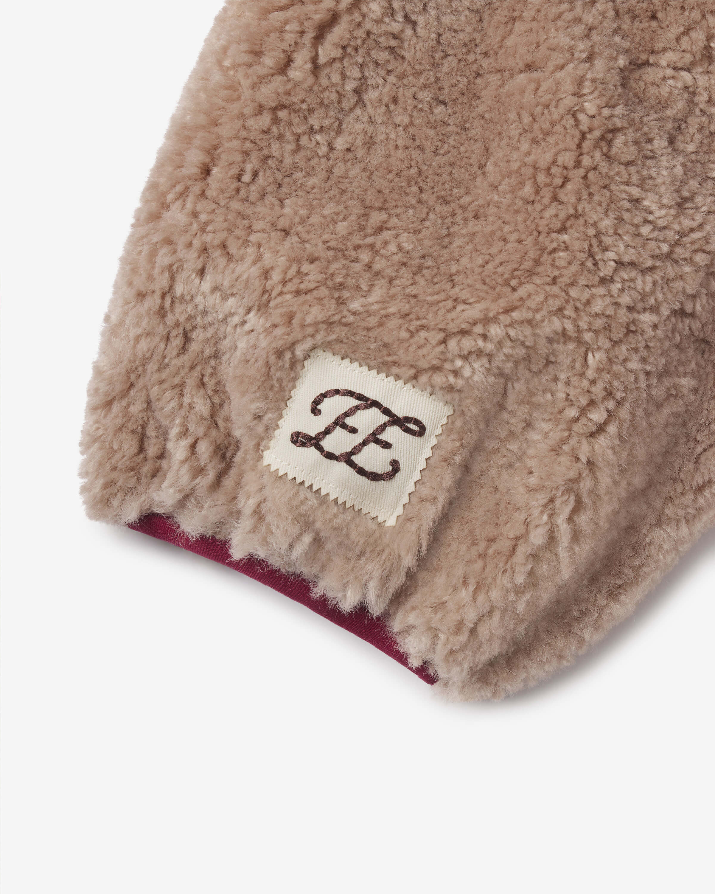 Fleece Pullover (Pebble & Maroon)