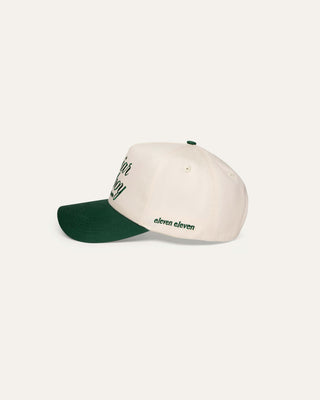 Caviar Cowboy Cap (Beige & Forest Green)
