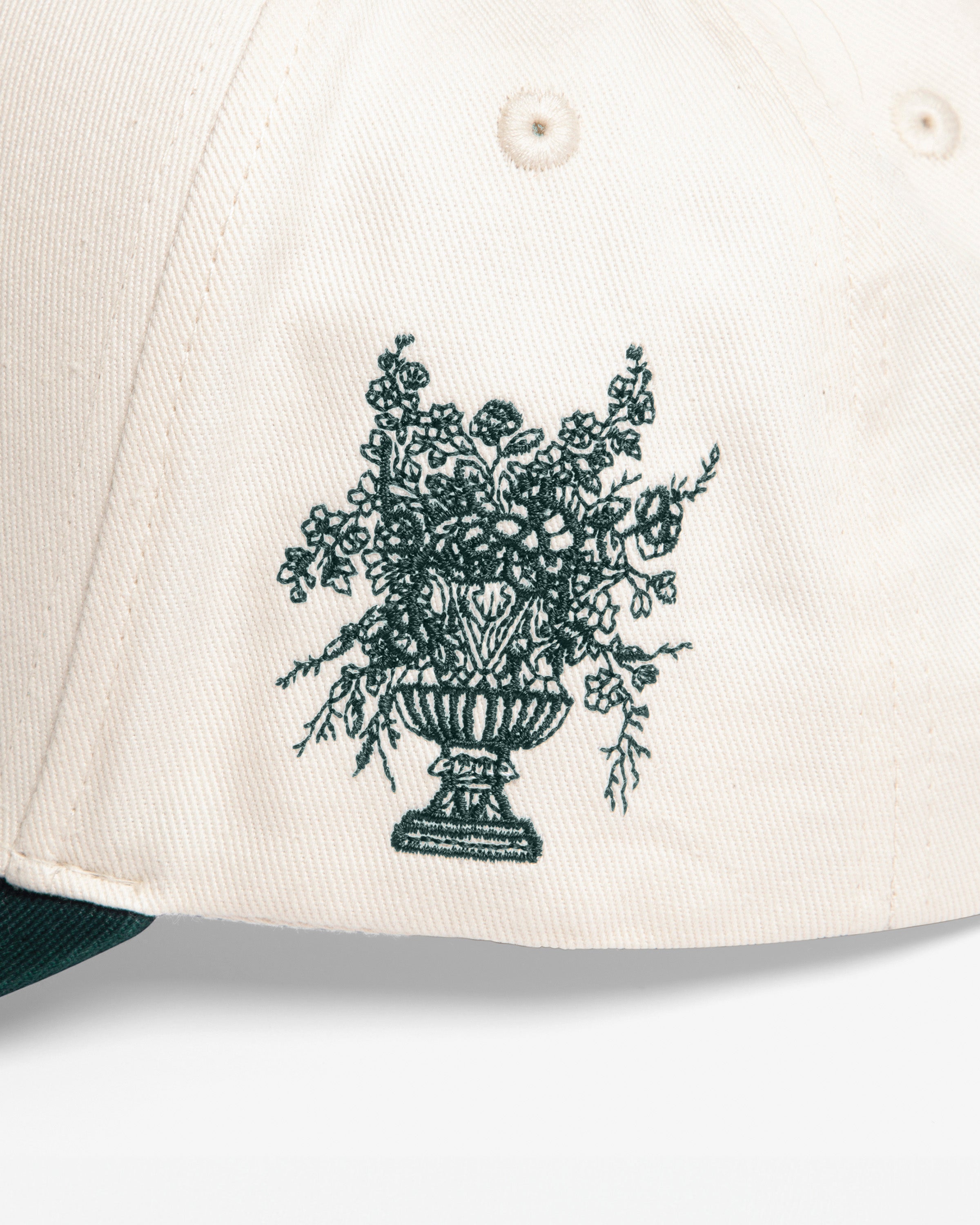 Jardin De Fleurs Cap (Beige & Forest Green)