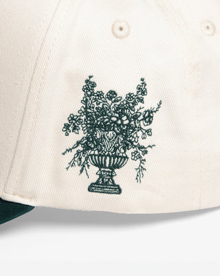 Jardin De Fleurs Cap (Beige & Forest Green)
