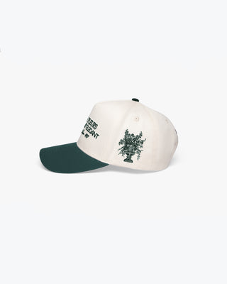 Jardin De Fleurs Cap (Beige & Forest Green)
