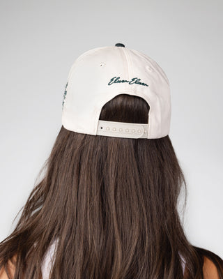 Jardin De Fleurs Cap (Beige & Forest Green)
