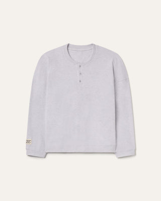 Long Sleeve Waffle Henley
