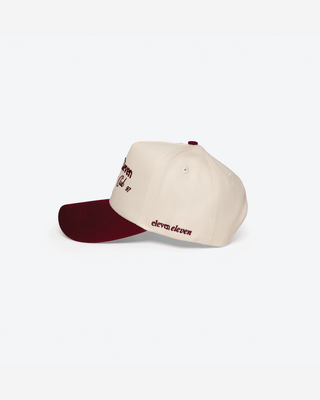 Sporting Club Cap (Beige & Maroon)
