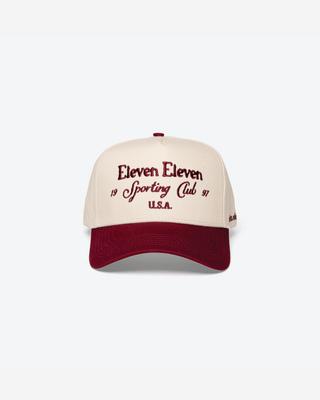 Sporting Club Cap (Beige & Maroon)
