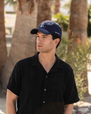 Monogram Baseball Cap (Navy)
