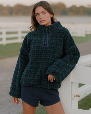 Plaid Fleece Pullover
