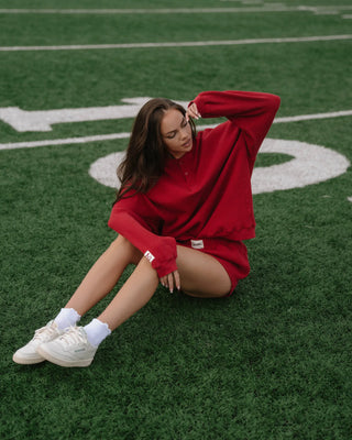 Long Sleeve Waffle Henley
