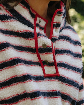 Striped Fleece Pullover
