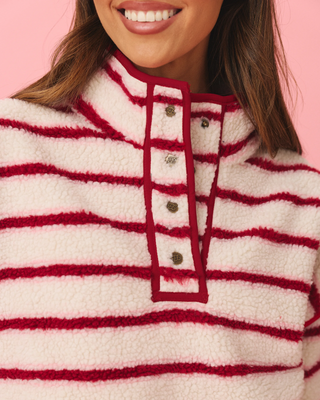 Striped Fleece Pullover

