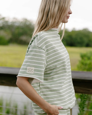 Short Sleeve Roll Neck Sweatshirt
