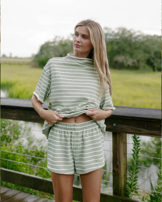 Striped Boxer Sweat Short

