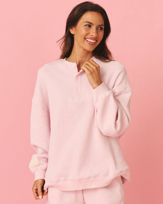 Long Sleeve Waffle Henley
