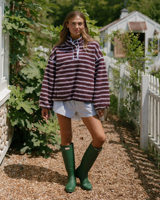 Striped Fleece Pullover
