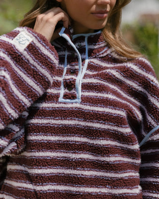 Striped Fleece Pullover
