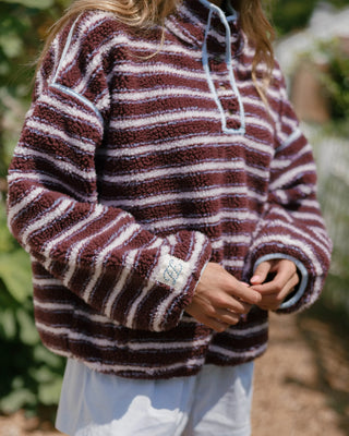 Striped Fleece Pullover
