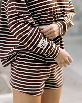 Long Sleeve Striped Henley
