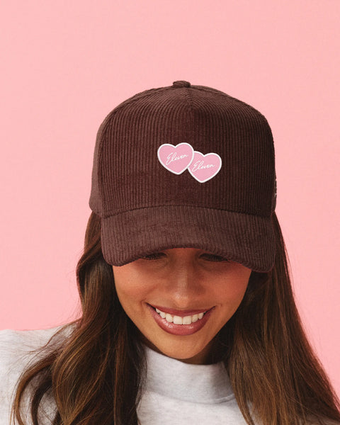 New Custom Designed Brown Distressed Baseball Cap with Pink Glitter Heart. New York Yankees Brown Pink Heart 1938 World Series – CAP  main image 2