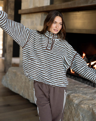 Striped Fleece Pullover
