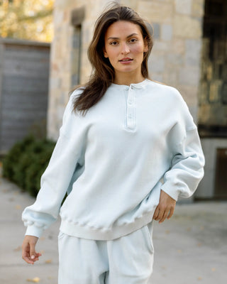 Long Sleeve Waffle Henley
