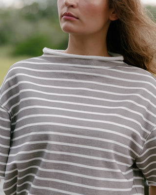 Short Sleeve Roll Neck Sweatshirt
