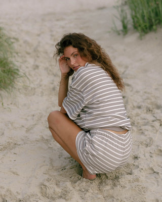 Striped Boxer Sweat Short
