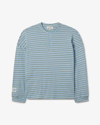 Long Sleeve Striped Henley
