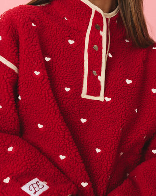 Heart Fleece Pullover
