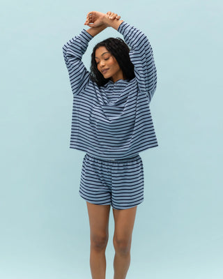 Long Sleeve Striped Henley
