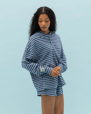 Long Sleeve Striped Henley
