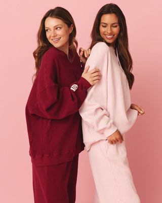 Long Sleeve Waffle Henley
