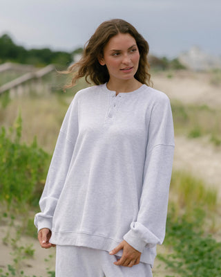 Long Sleeve Waffle Henley
