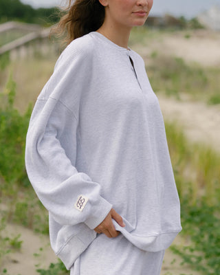 Long Sleeve Waffle Henley
