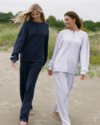 Long Sleeve Waffle Henley
