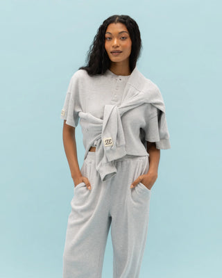 Short Sleeve Waffle Henley
